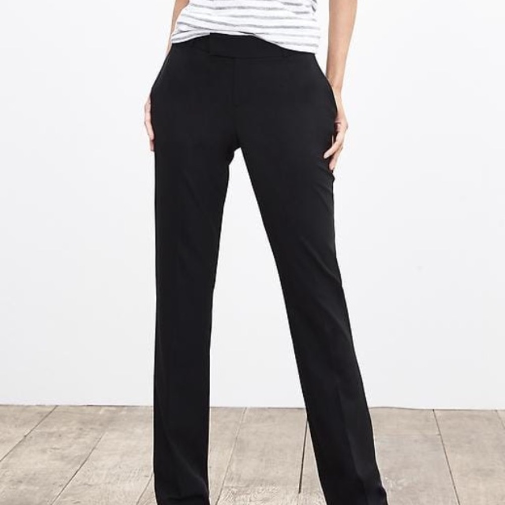 Banana Republic Martin Fit black wool pants